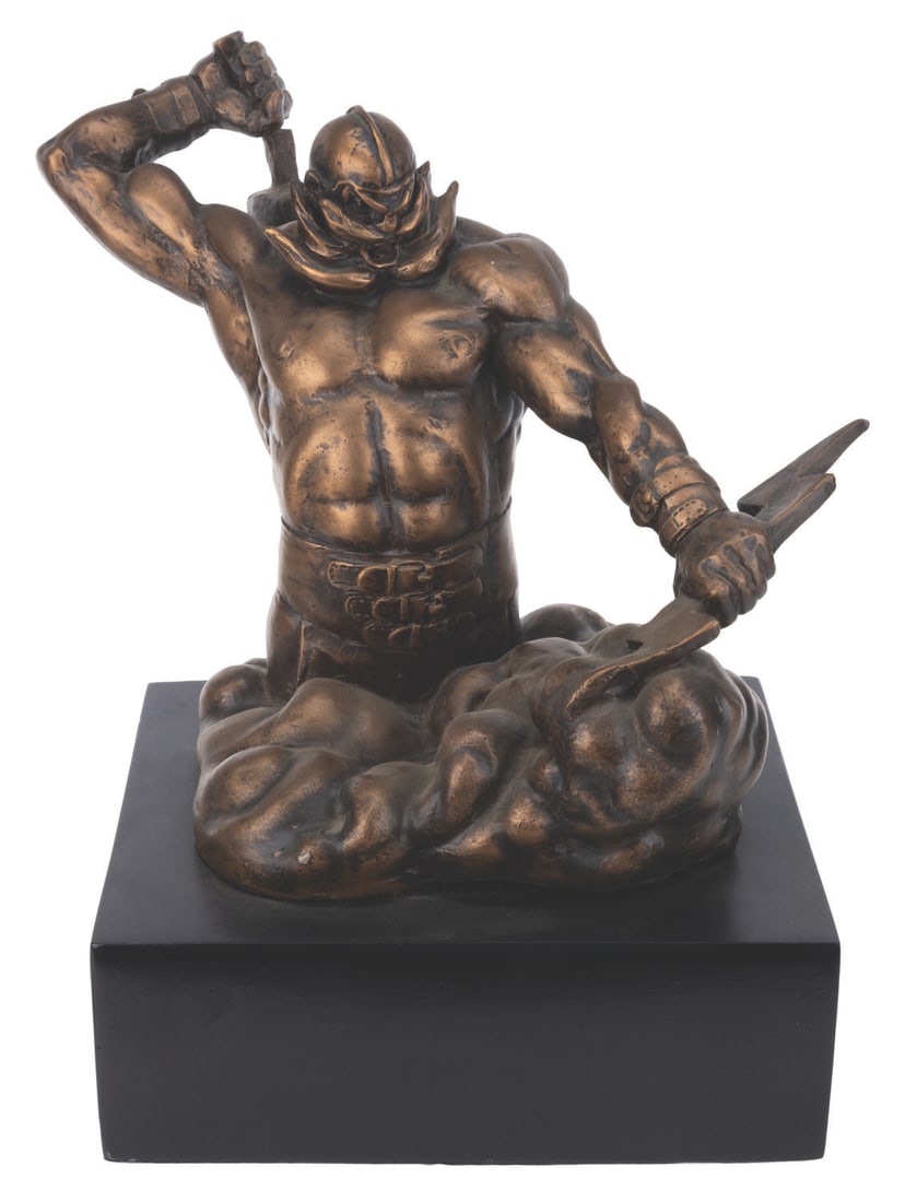 A "Fantasia" Limited Edition Vulcan Sculpture.: (Disney, 1990) An impressive sculpture of Vulcan, Zeus' thunderbolt blacksmith from the Pastoral Symphony segment of "Fantasia." Released in a limited edition for the film's 50th anniversary and