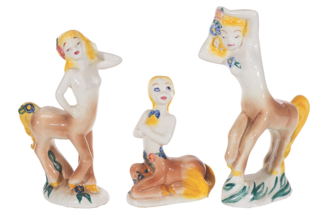A Collection of Vernon Kilns "Fantasia" Centaurette Figurines. (1 of 20)