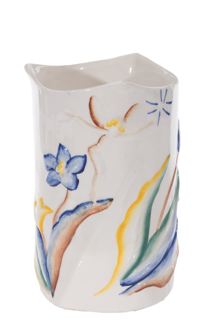 A "Fantasia" Winged Nymph Ceramic Vase. (1 of 5)