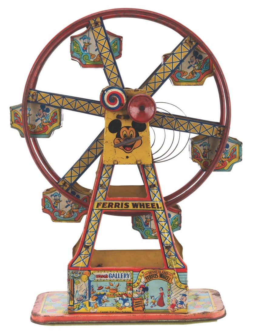 A Disneyland Ferris Wheel Wind-Up Tin Toy. (1 of 4)