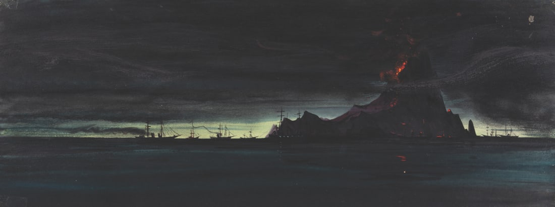 A "20,000 Leagues Under The Sea" Vulcania Concept Painting. (1 of 2)