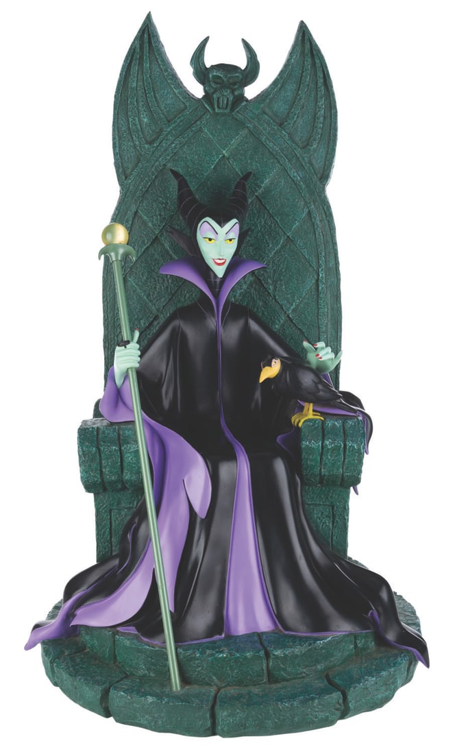 A Disney Villains "In Maleficent's Domain" Big Fig.: (Disney Auctions, 2004) A light-up Big Fig of Maleficent and Diablo from "Sleeping Beauty." Titled "In Maleficent's Domain," and released in an edition of only 250, the big fig features a light-up