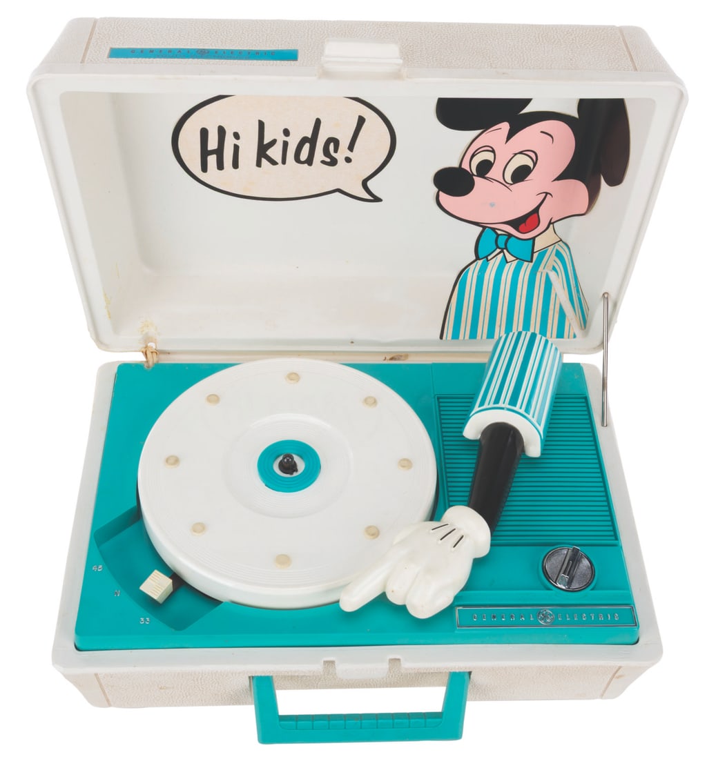 A Mickey Mouse Portable Record Player. - 3