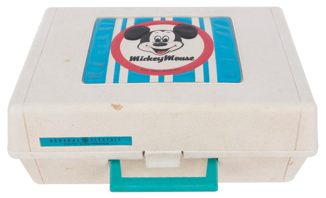 A Mickey Mouse Portable Record Player. - 4