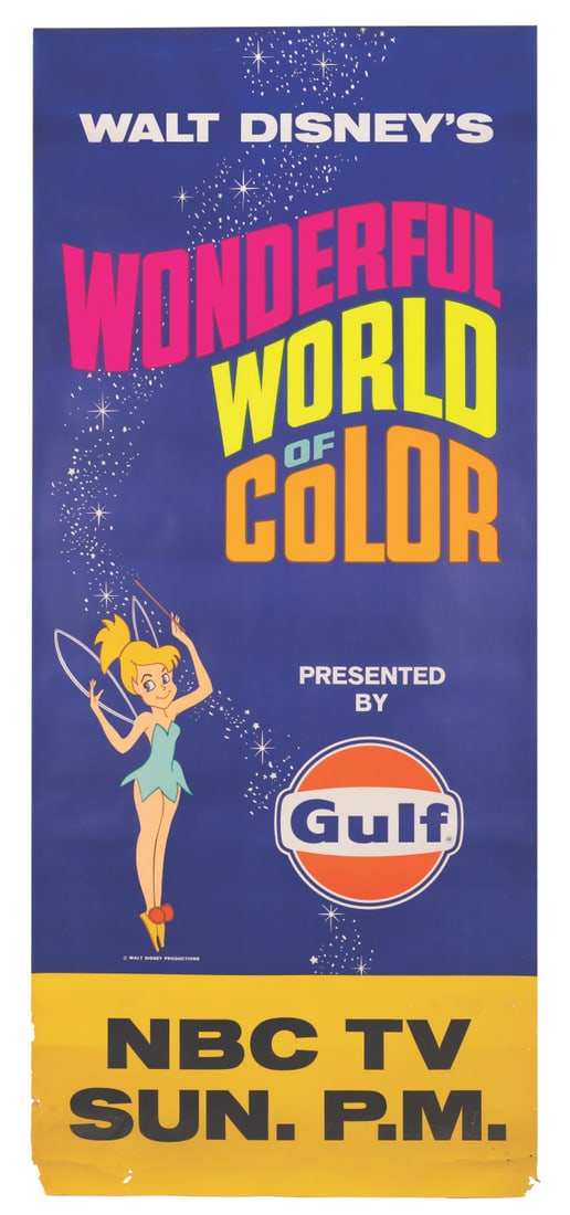 A "Walt Disney's Wonderful World of Color" Advertising Poster. (1 of 3)