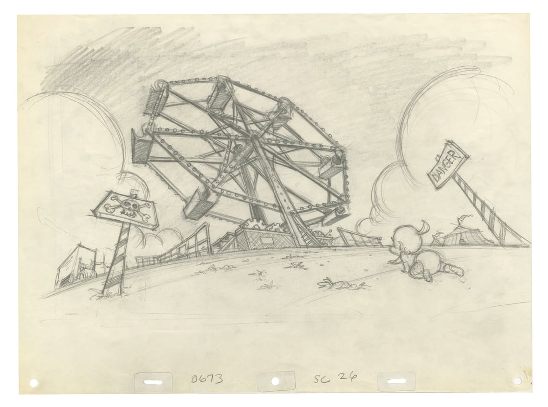 A "Roller Coaster Rabbit" Concept Drawing. - 2