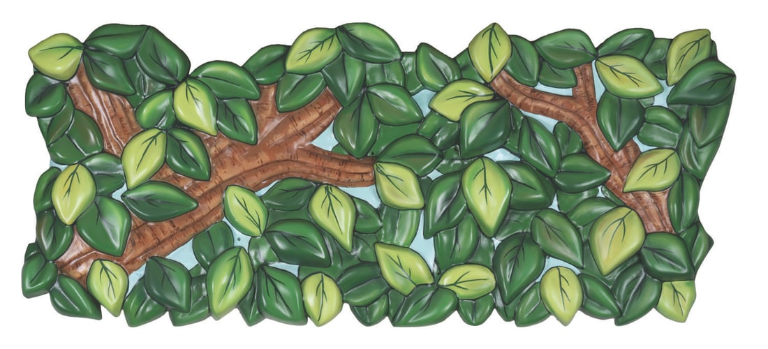 A Disney Store Hundred Acre Wood Foliage Relief.: (Disney Store, 2005-07) A large fiberglass 3D relief of foliage, originally displayed in the Disney Store as part of a Winnie the Pooh Hundred Acre Wood scene. Measuring 80" x 5" x 36" tall, the