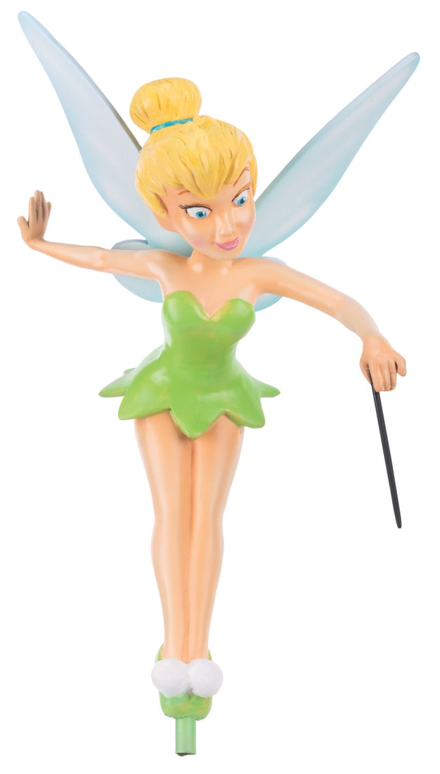 A Tinker Bell Disney Store Display Figure.: (Disney Store, 1990s-2000s) A Disney Store display figure of Tinker Bell. Measuring 9" x 14" x 9.5" tall, the figure is in very good condition with typical wear from store display, including light