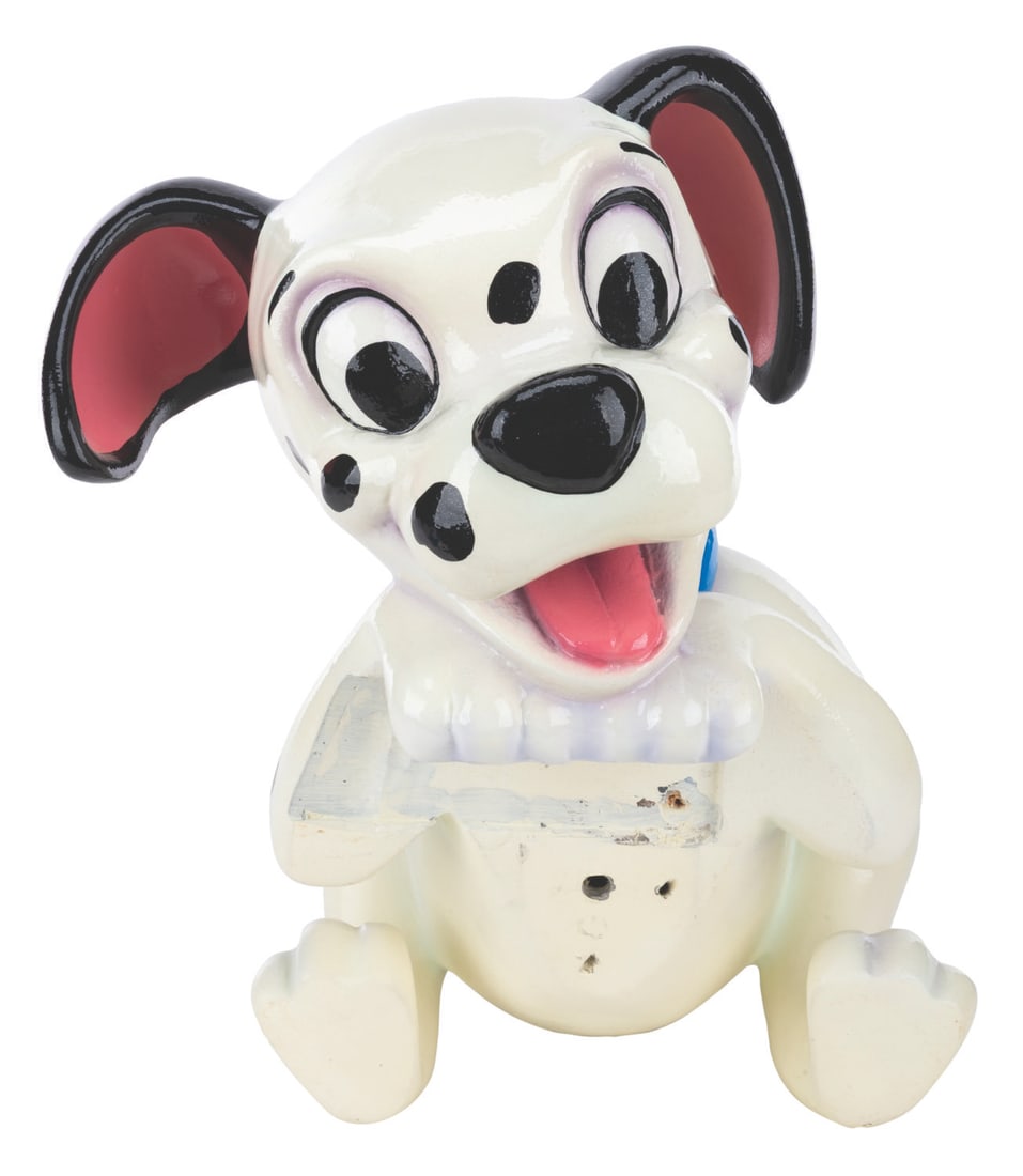 A "One Hundred and One Dalmatians" Dipstick Puppy Disney Store Display Figure.: (Disney Store, 1995) A "One Hundred and One Dalmatians" puppy figure, originally displayed at a Disney Store. Measuring 8" x 15" x 11.5" tall, the figure is in very good condition with typical wear