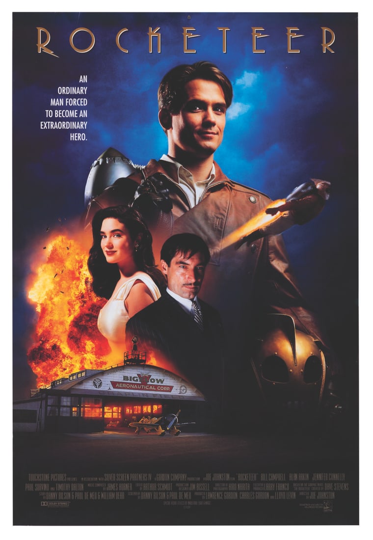 A "The Rocketeer" International One-Sheet.: (Disney, 1991) An international one-sheet for "The Rocketeer." Measuring 27" x 40", the poster is in very good with light edge wear and a few small creases throughout.