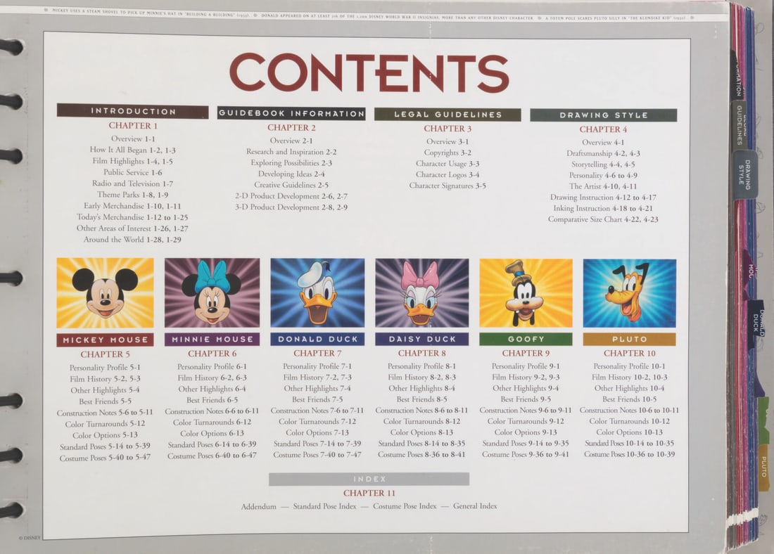 A "Disney Standard Character Guidebook." - 5