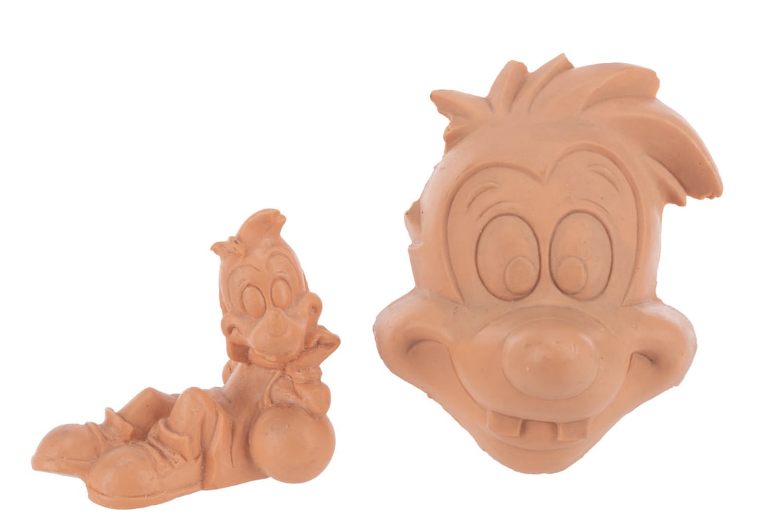 A Pair of "Goof Troop" Burger King Toy Prototypes.: (Disney, 1992) A pair of early resin prototypes for Max Goof toys from Burger King, promoting the "Goof Troop" animated series. The final versions produced for the restaurant chain differ from these