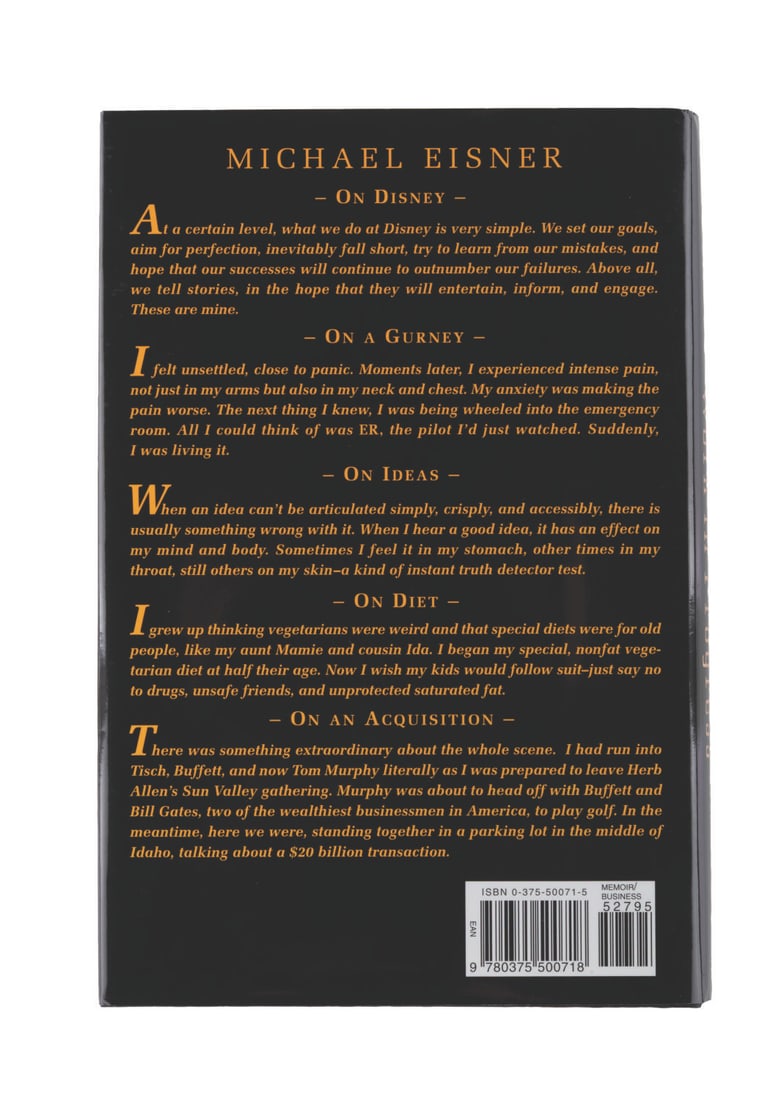 A Michael Eisner Signed "Work in Progress" Book. - 5
