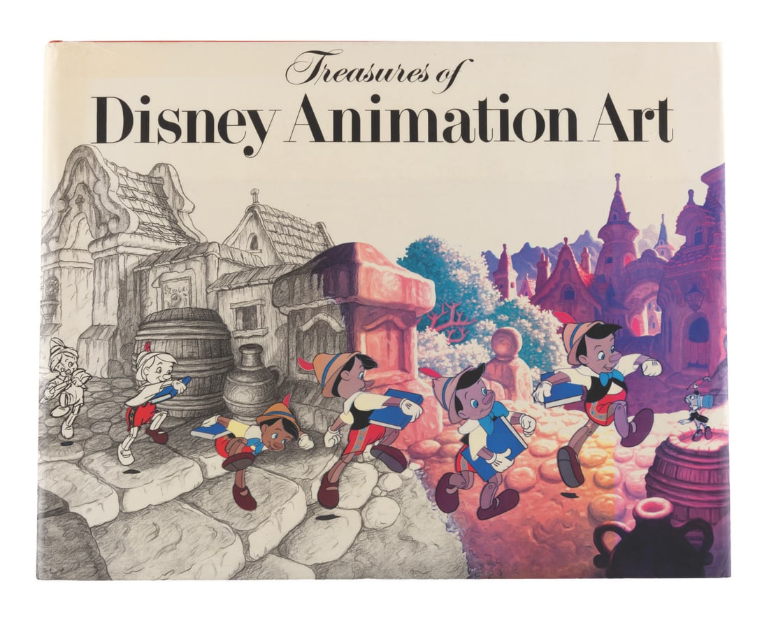 A Treasures of Disney Animation Art Book Signed by Frank Thomas and Ollie Johnston.: (Abbeville Press, 1982) A first edition copy of Treasures of Disney Animation Art signed on the title page by Disney Legends Frank Thomas and Ollie Johnston. The oversized book was specially designed 