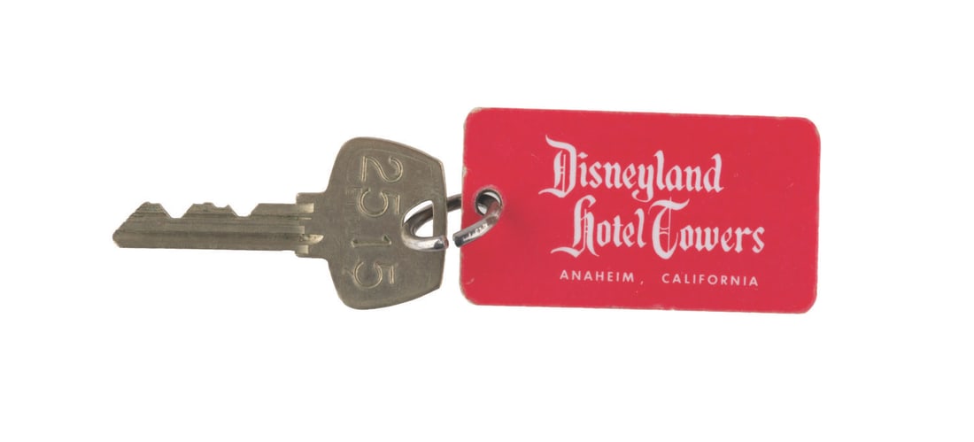 A Disneyland Hotel Towers Key and Red Fob. (1 of 2)
