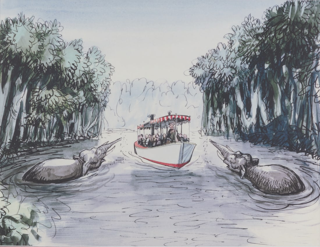 A Disneyland Hotel Marc Davis Jungle Cruise Print. (1 of 3)
