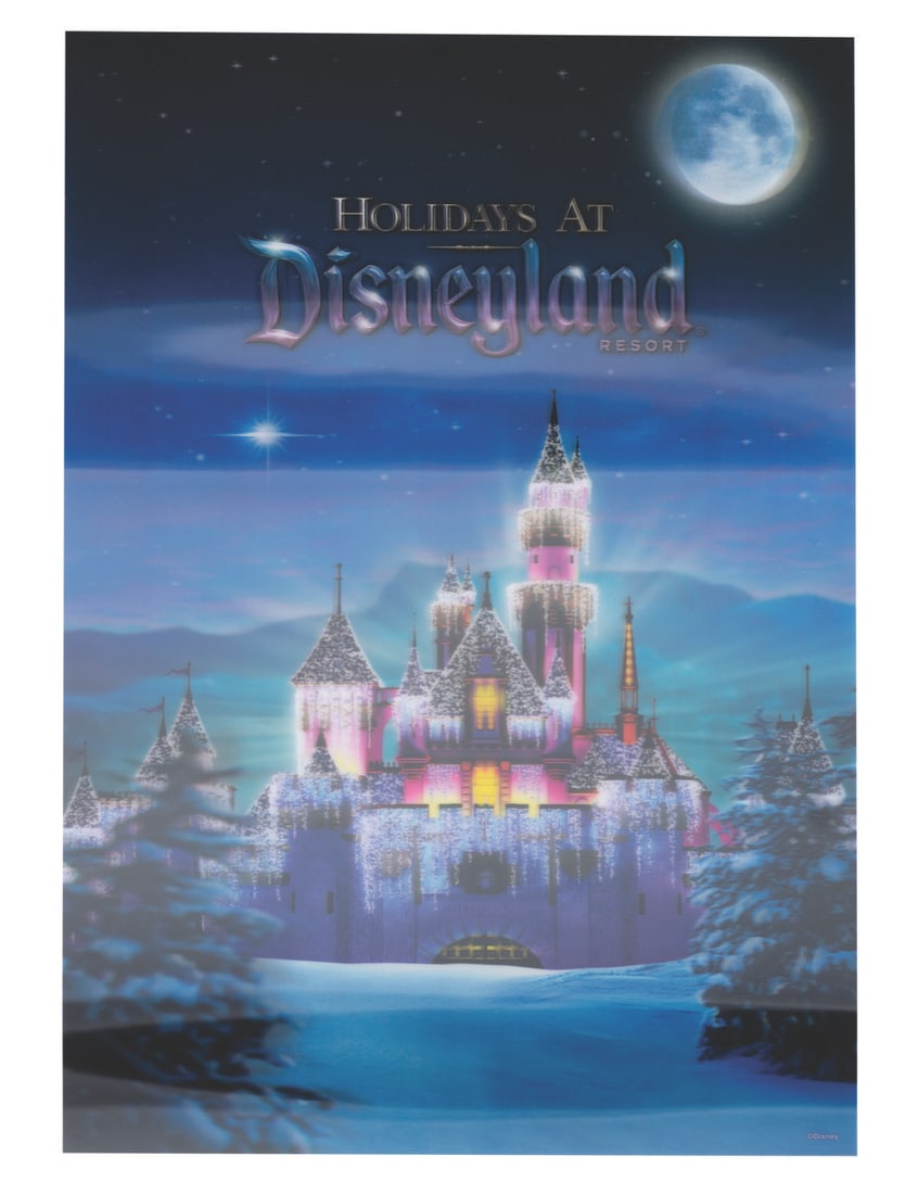 A Lenticular Disneyland Holiday Poster. (1 of 2)