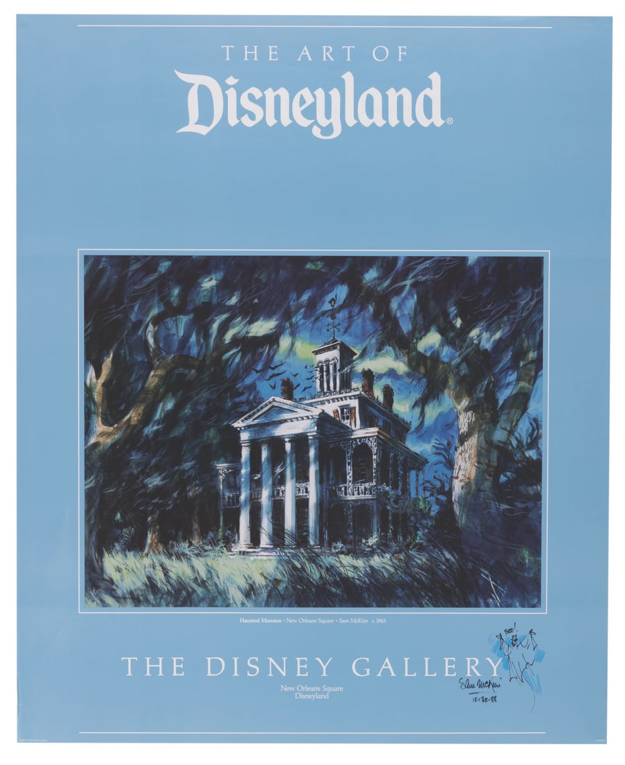 A Sam McKim Signed Disney Gallery Haunted Mansion Poster. (1 of 3)