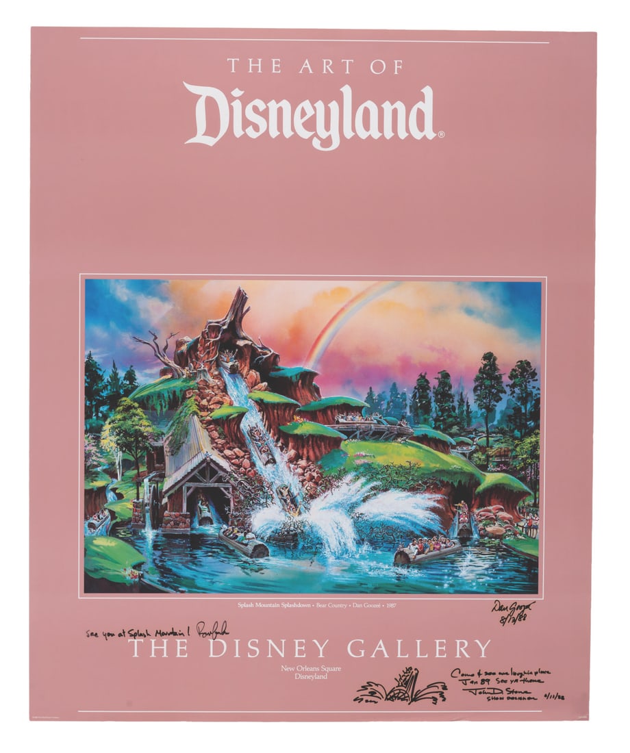 A Multi-Signed Splash Mountain Disney Gallery Poster. (1 of 4)