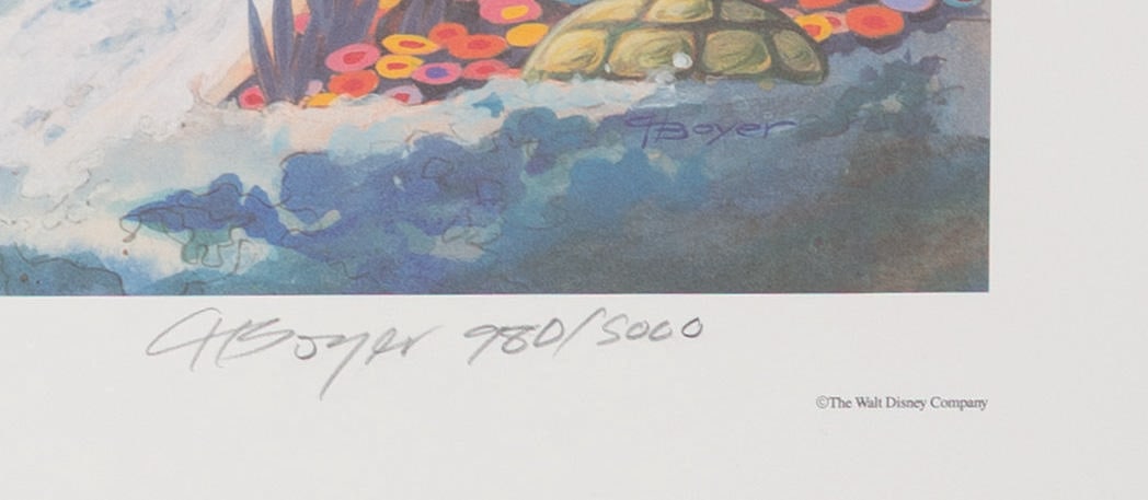 A Charles Boyer Signed Splash Mountain Lithograph. - 3