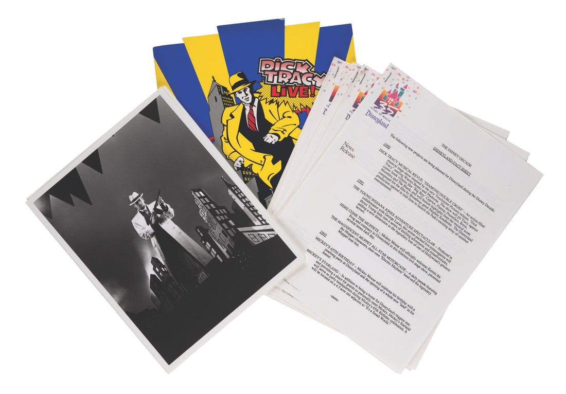 A Disneyland "Dick Tracy Live!" Press Kit. (1 of 9)