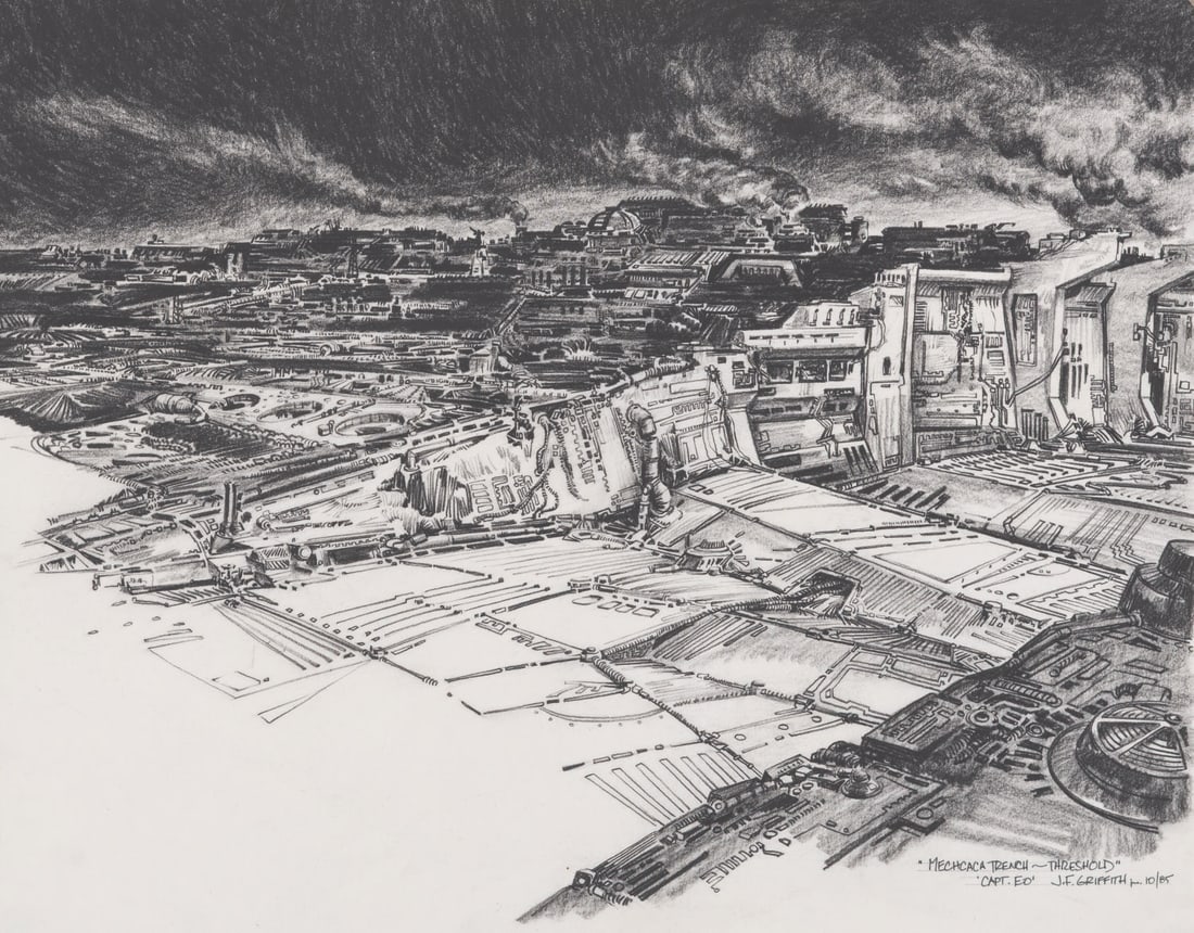 A Captain EO Mechcaca Trench Concept Illustration. - 2