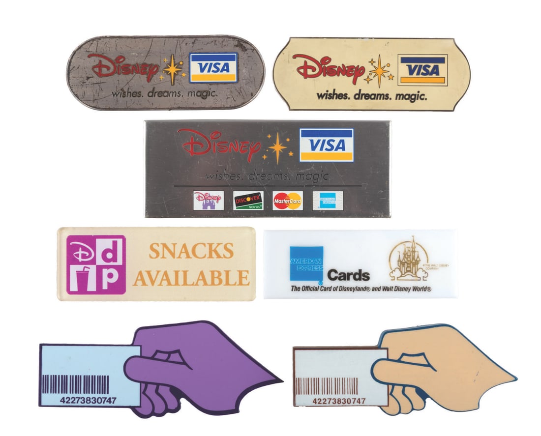 A Walt Disney World FastPass & Point of Sale Plaque Collection. (1 of 8)