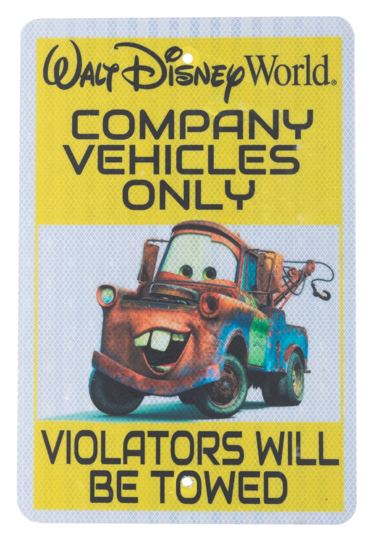 A Mater Walt Disney World Company Vehicles Only Sign. (1 of 1)