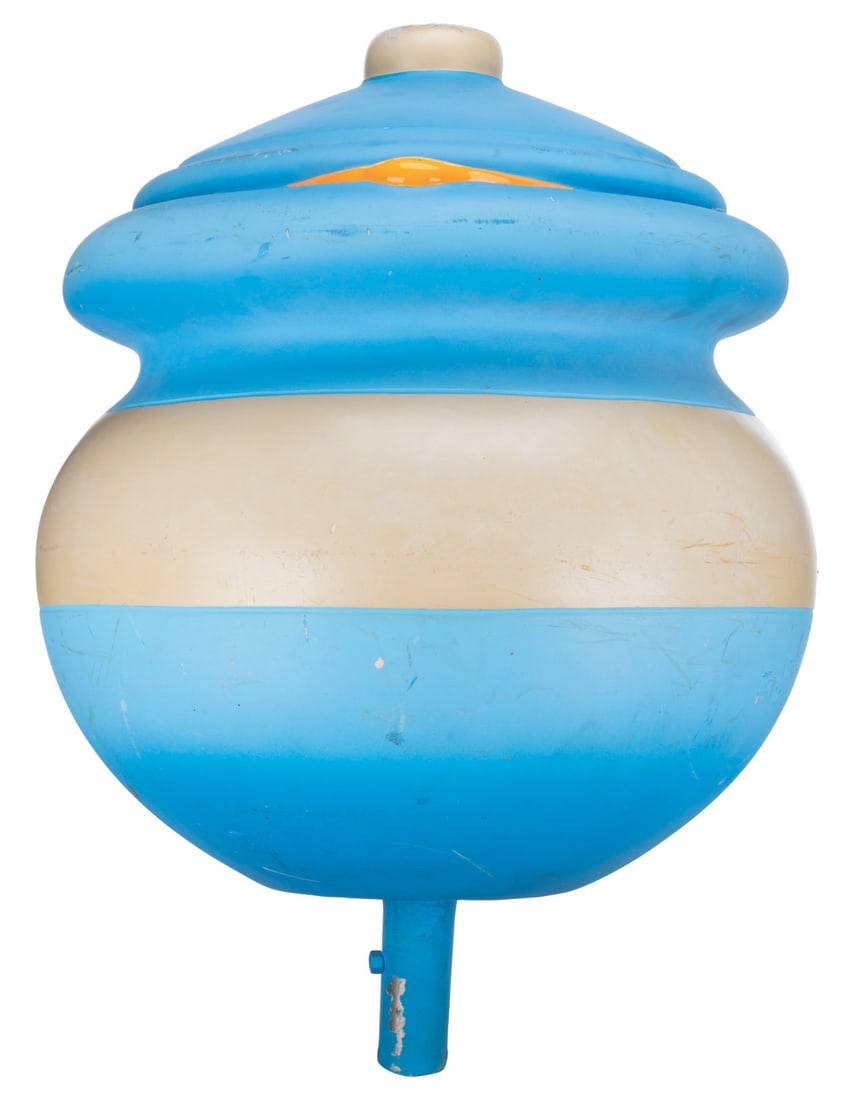 A Many Adventures of Winnie the Pooh Hunny Pot Prop.: (Walt Disney World, 1999) A prop hunny pot from The Many Adventures of Winnie the Pooh attraction in the Magic Kingdom. Measuring 27" tall and 19" in diameter, the prop displays in good condition