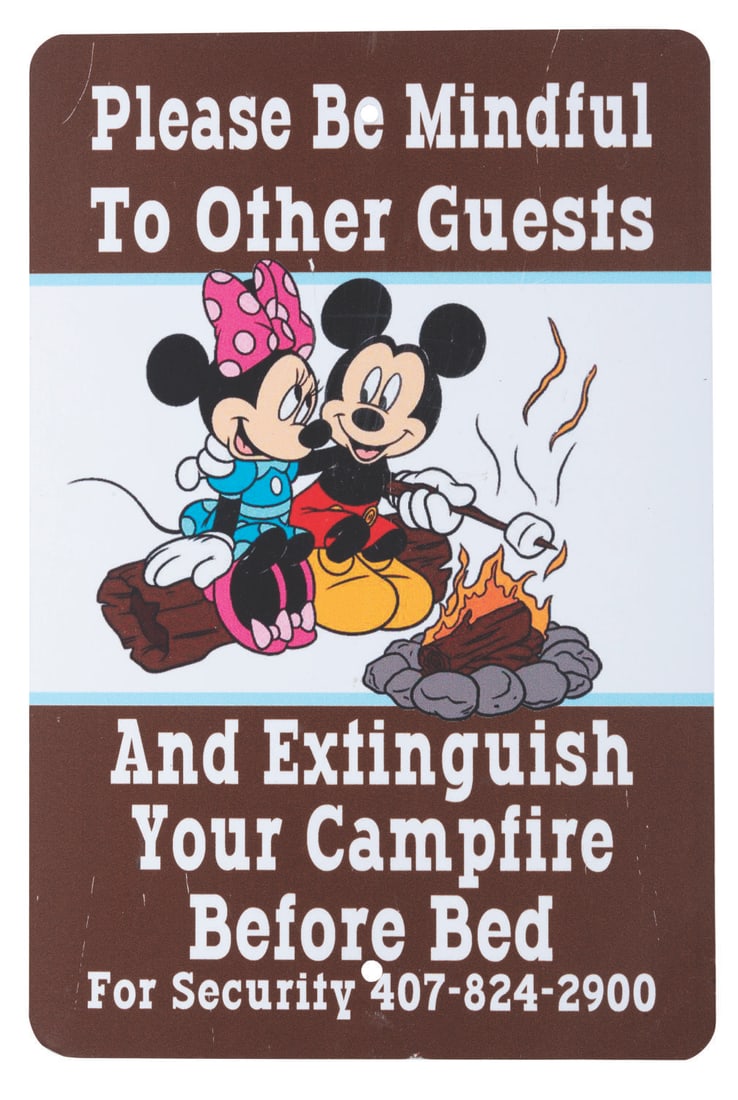 A Fort Wilderness Resort Campfire Safety Sign. (1 of 1)