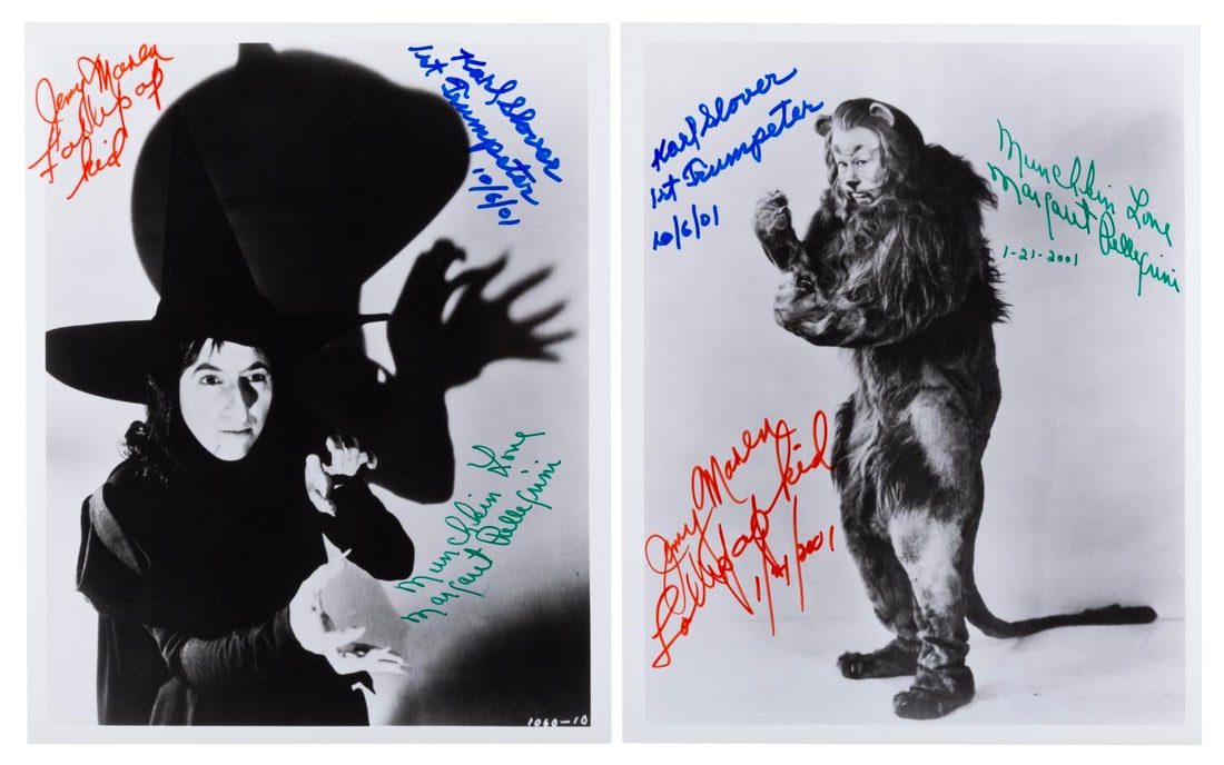 A Pair of Multi-Signed "The Wizard of Oz" Photos. (1 of 3)