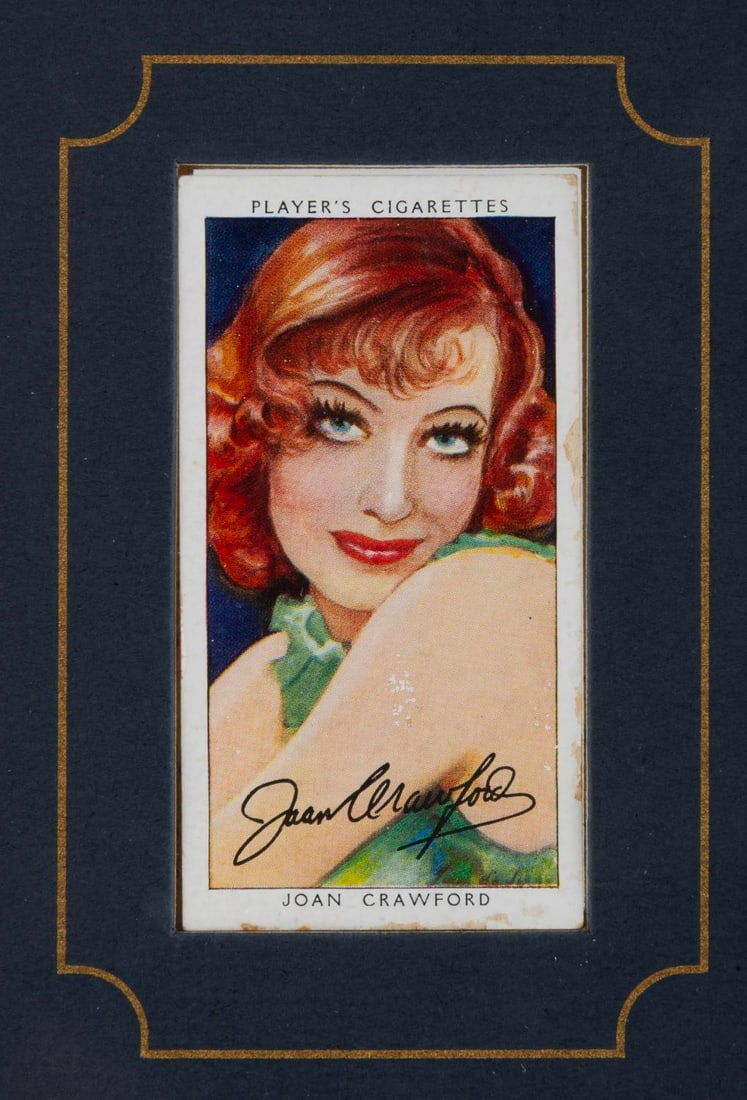A Framed Joan Crawford Player's Cigarette Card. (1 of 4)