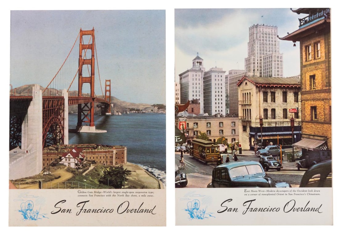 A Pair of San Francisco Overland Limited Dining Car Menus. (1 of 4)