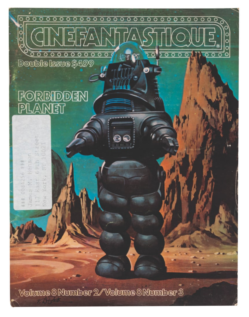 A Jim Henson Owned Cinefantastique Magazine.: (Cinefantastique, 1979) Vol. 8 No. 2-3 of Cinefantastique magazine from Jim Henson?s personal subscription, with a cover story on "Forbidden Planet." Measuring 8.5" x 11", the magazine is in good