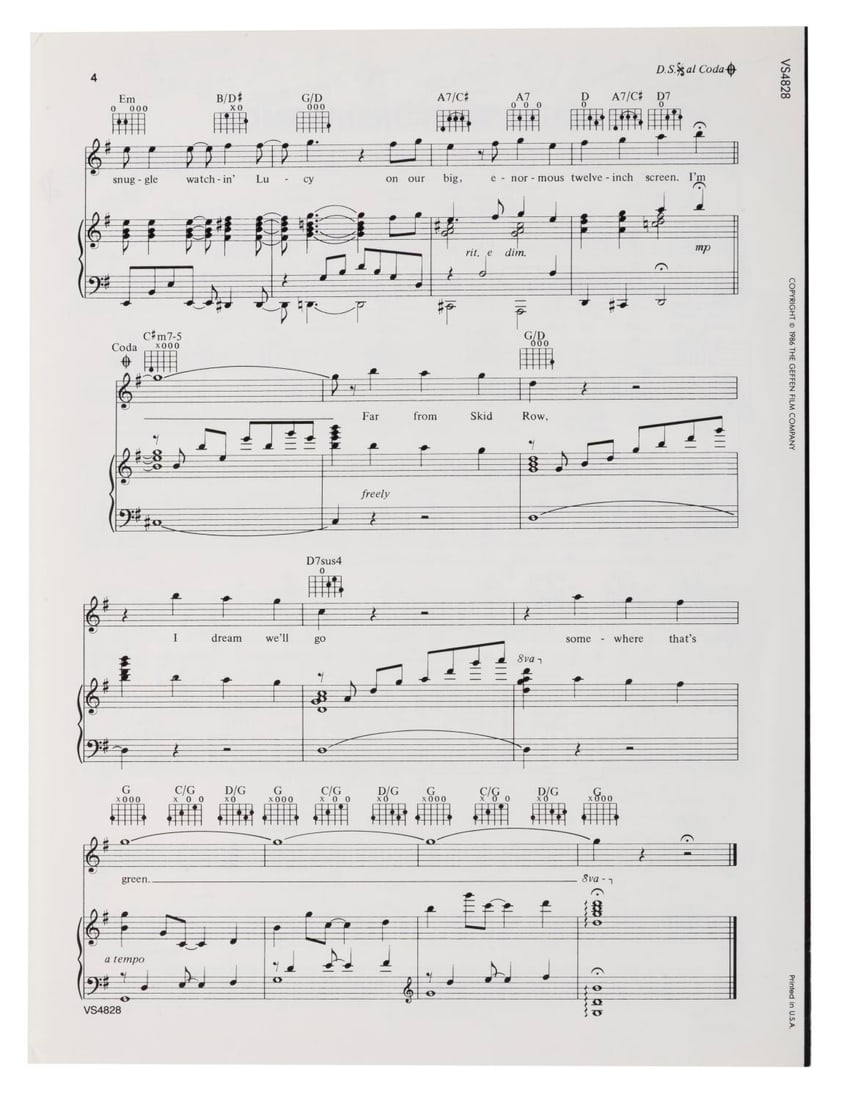 Multi-Signed "Somewhere That?s Green" Sheet Music. - 2
