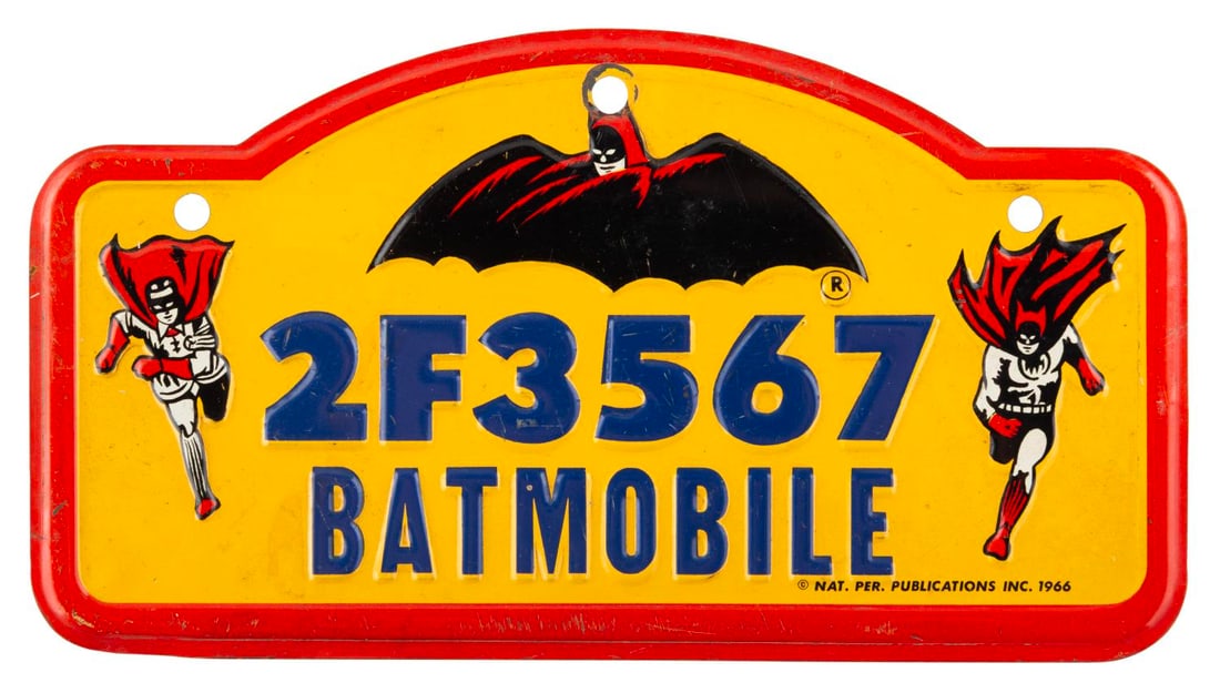 A Batmobile Bicycle License Plate. (1 of 1)