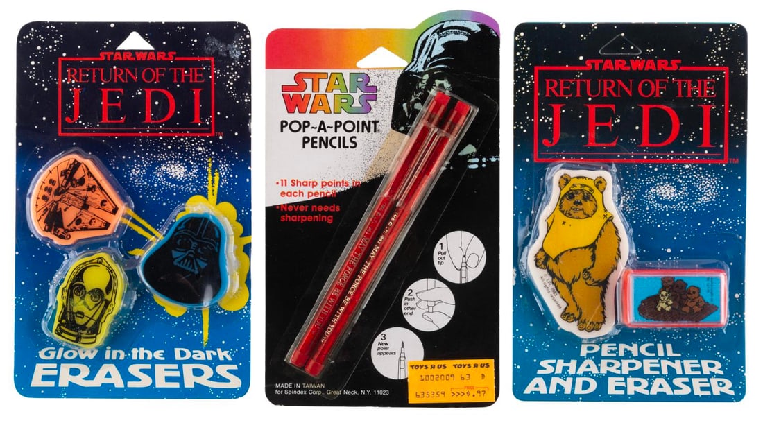 A Collection of Star Wars School Supplies. (1 of 3)