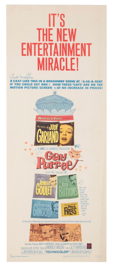 A Rare "Gay Purr-ee" Insert Poster. (1 of 1)