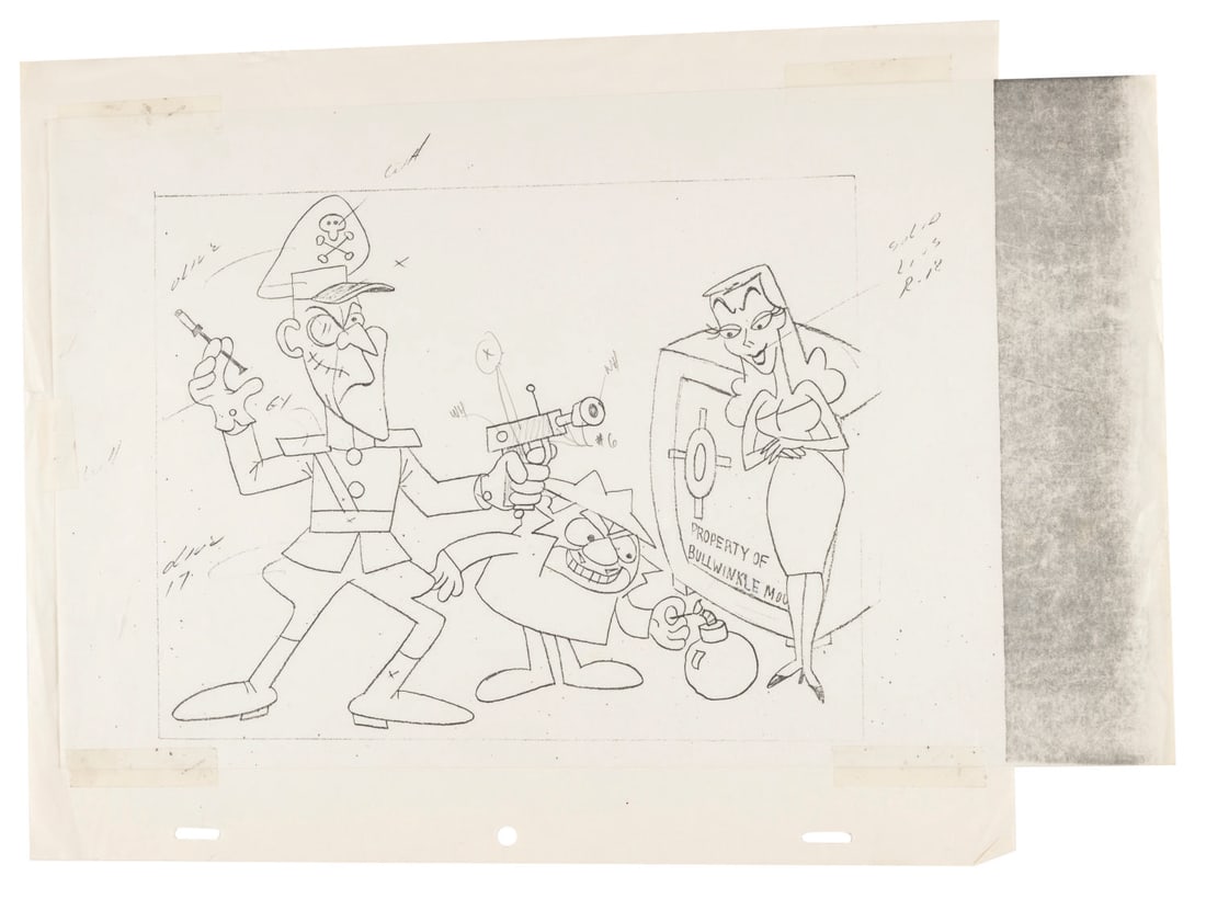 Jay Ward?s Fearless Leader Scene Cel Development File. - 3