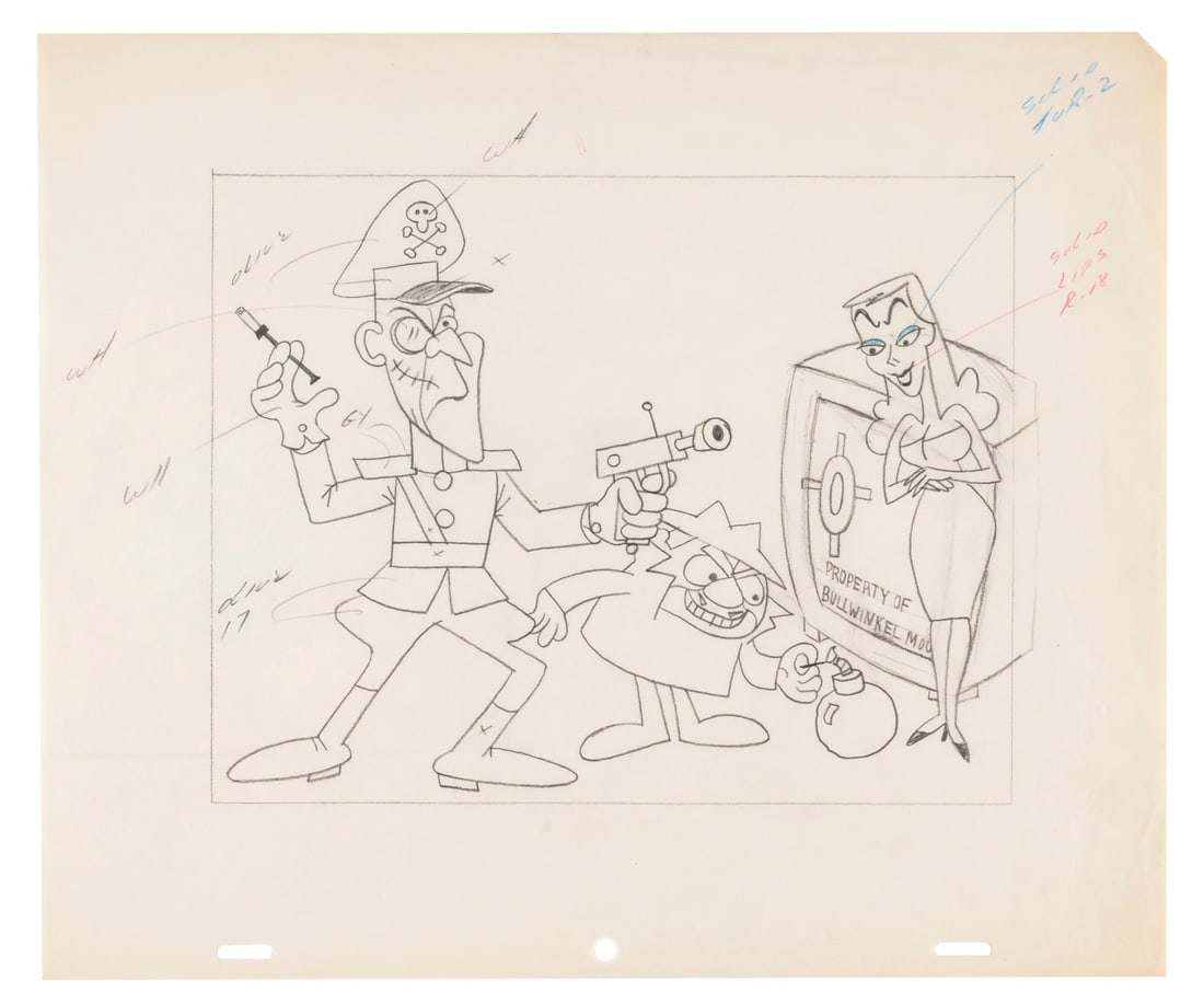 Jay Ward?s Fearless Leader Scene Cel Development File. - 4