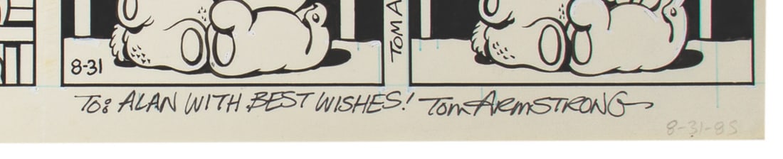A Tom Armstrong Signed Marvin Comic Strip. - 2