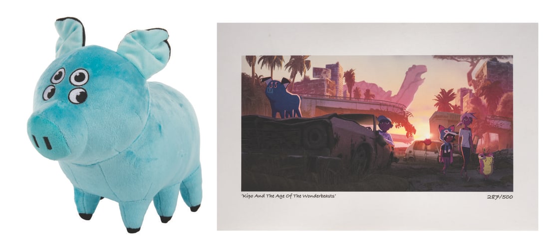 Kipo And The Age of Wonderbeasts LE Print and Plush.: (NBC-Universal, 2020) A limited edition Kipo And The Age Of Wonderbeasts print paired with a Mandu plush doll. This Netflix series was based on the popular web comic. The 11" x 17" print is