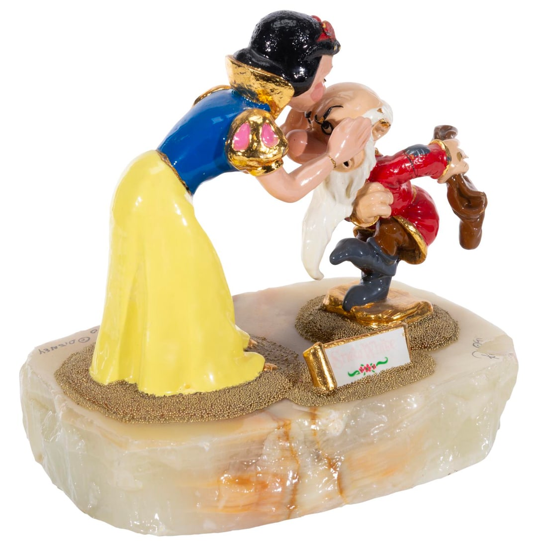 A Snow White and Grumpy Sculpture. - 2