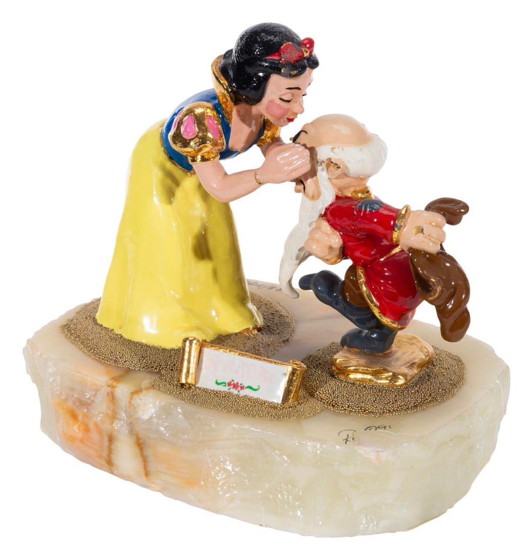 A Snow White and Grumpy Sculpture. - 3