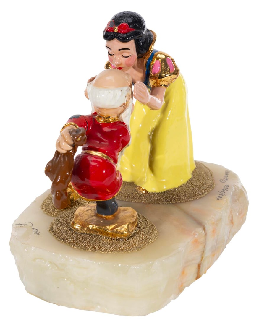A Snow White and Grumpy Sculpture. - 4