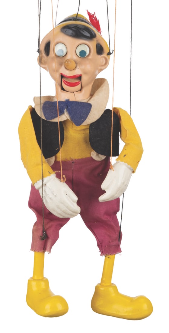 A Peter Puppet Playthings "Pinocchio" Marionette with Box. (1 of 15)