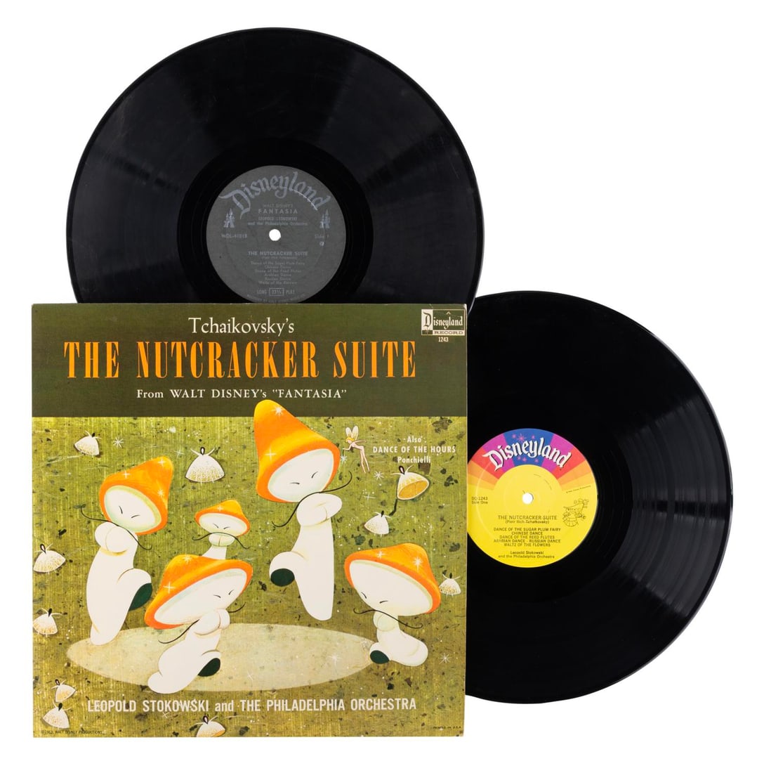 A "Fantasia" The Nutcracker Suite Record.: (Disneyland Records, 1963) A Tchaikovsky?s "The Nutcracker Suite" records with Ponchielli's "The Dance of Hours" on the B-side, as seen and heard in Walt Disney's "Fantasia." Included is a different