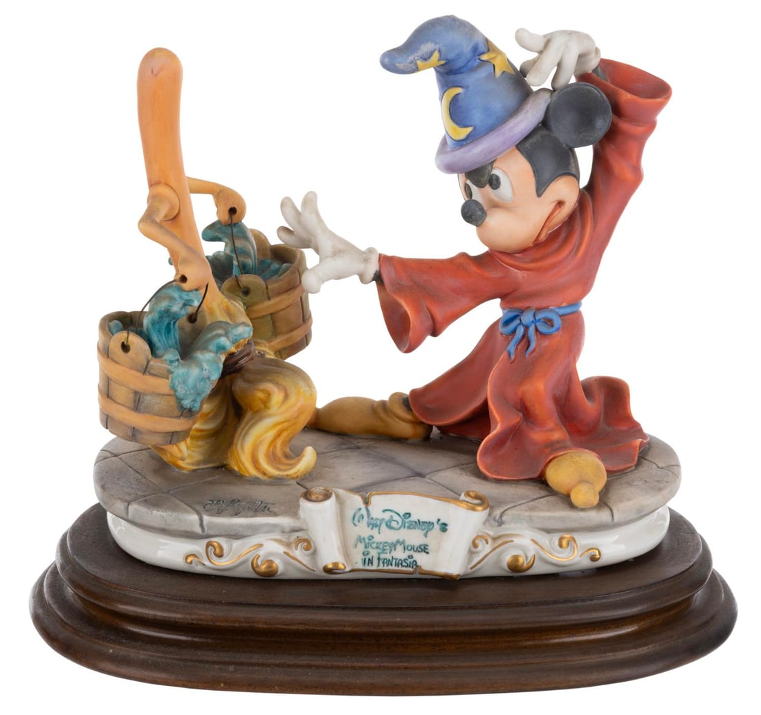 A "Fantasia" Sorcerer Mickey Capodimonte Figure. (1 of 5)