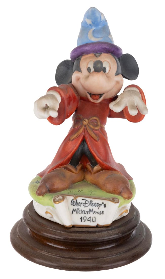 A Capodimonte Sorcerer Mickey Figure. (1 of 7)