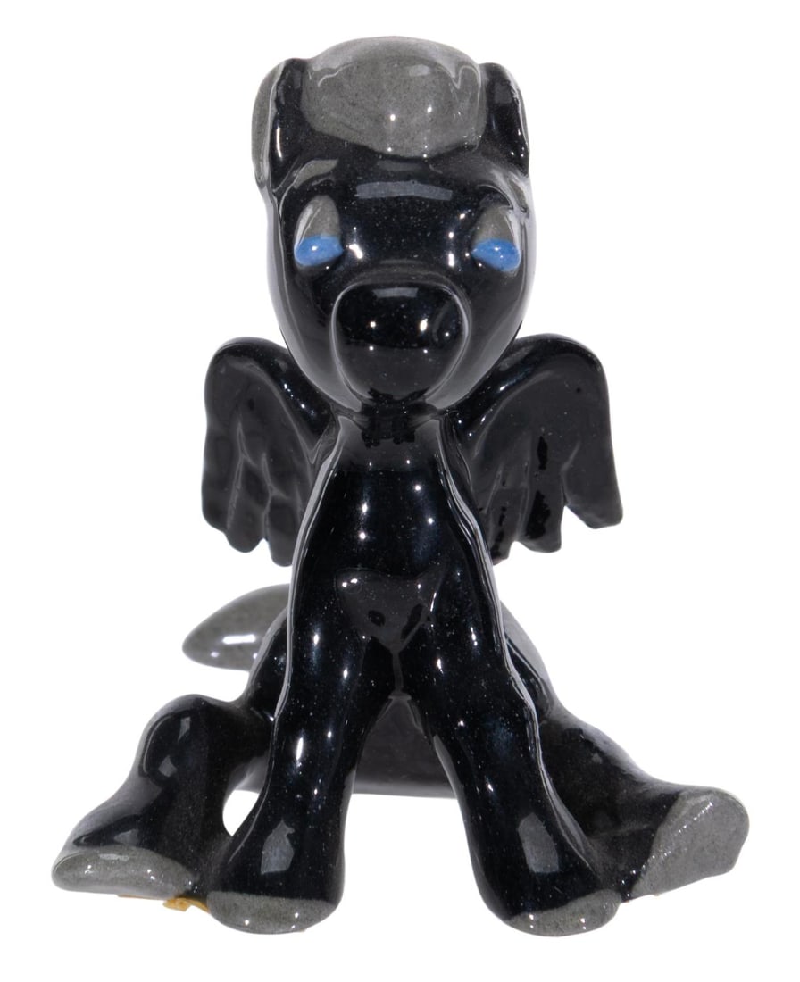 A "Fantasia" Black Pegasus Figurine. (1 of 6)